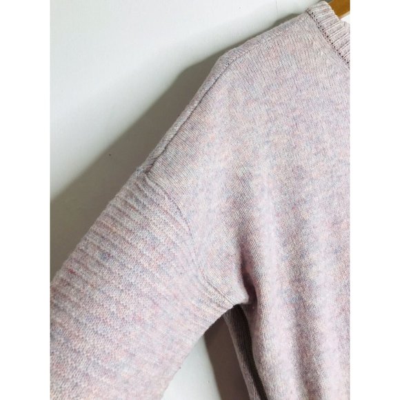 J. Crew Women's Small Pink Lavender 100% Wool Sweater with Full Side Zip - Picture 4 of 11